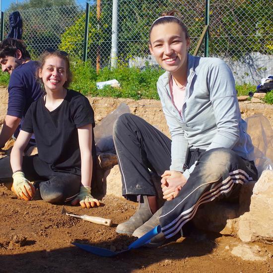 Zoe Ousouljoglou works on an archaeological site in Greece